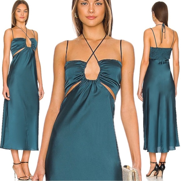 REVOLVE Dresses & Skirts - Revolve Show Me Your Mumu Codie Cut Out Dress Jade $178 XXL Maxi Midi Plus NWT